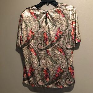 Anna Kriste Multicolored Paisley Top Size Large